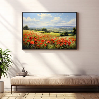 Peinture Champs De Coquelicots